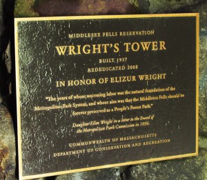 Wright's Tower Plaque